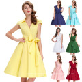 Grace Karin Atacado Mulheres Vestidos de verão Cap Sleeve Short 50s 60s vestido Vintage Retro Party Dress CL6087-6